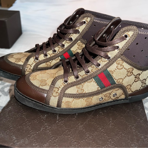 Authentic Gucci high top sneakers, size 5 - Picture 5 of 9